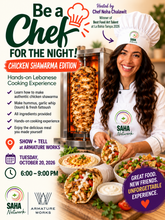 Load image into Gallery viewer, Be a Chef for the Night – Chicken Shawarma Edition at Armature Works - Public Event