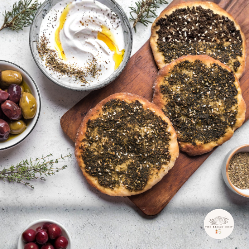 Zaatar Flatbread — Classic or Olive Topped
