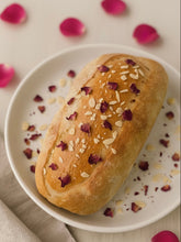 Load image into Gallery viewer, Rosewater Almond Loaf — with Edible Rose Petals