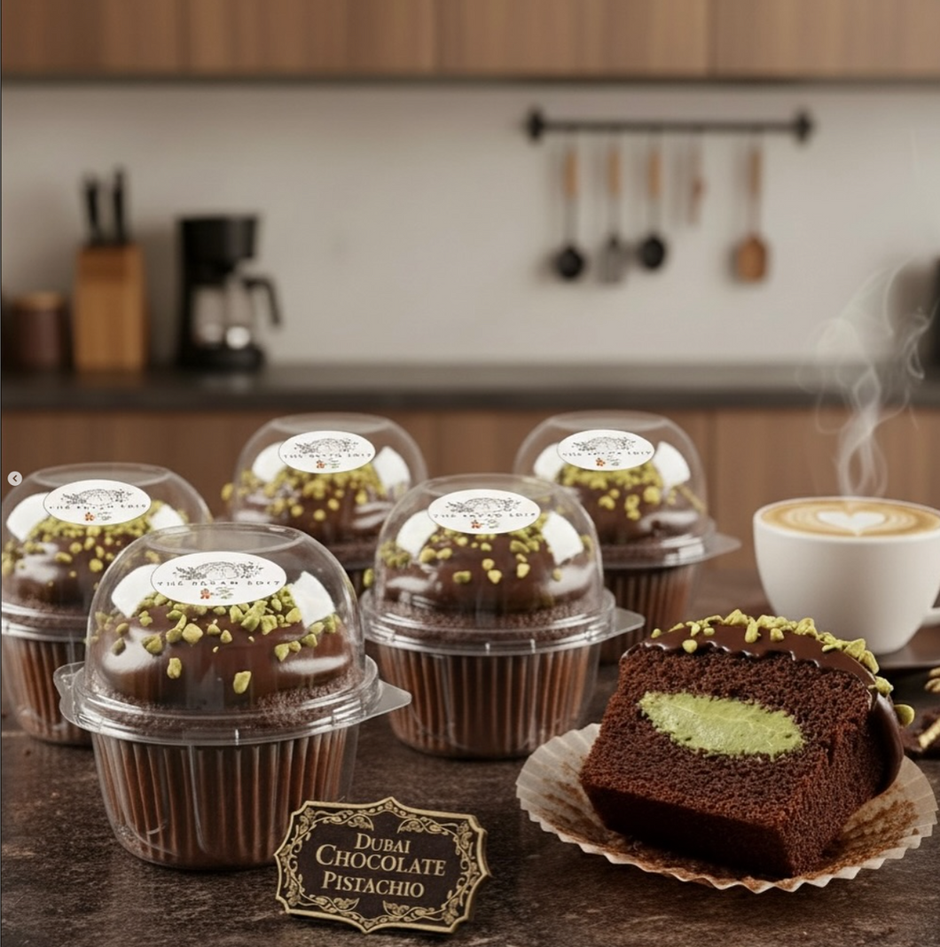 Dubai Chocolate Pistachio Cupcake