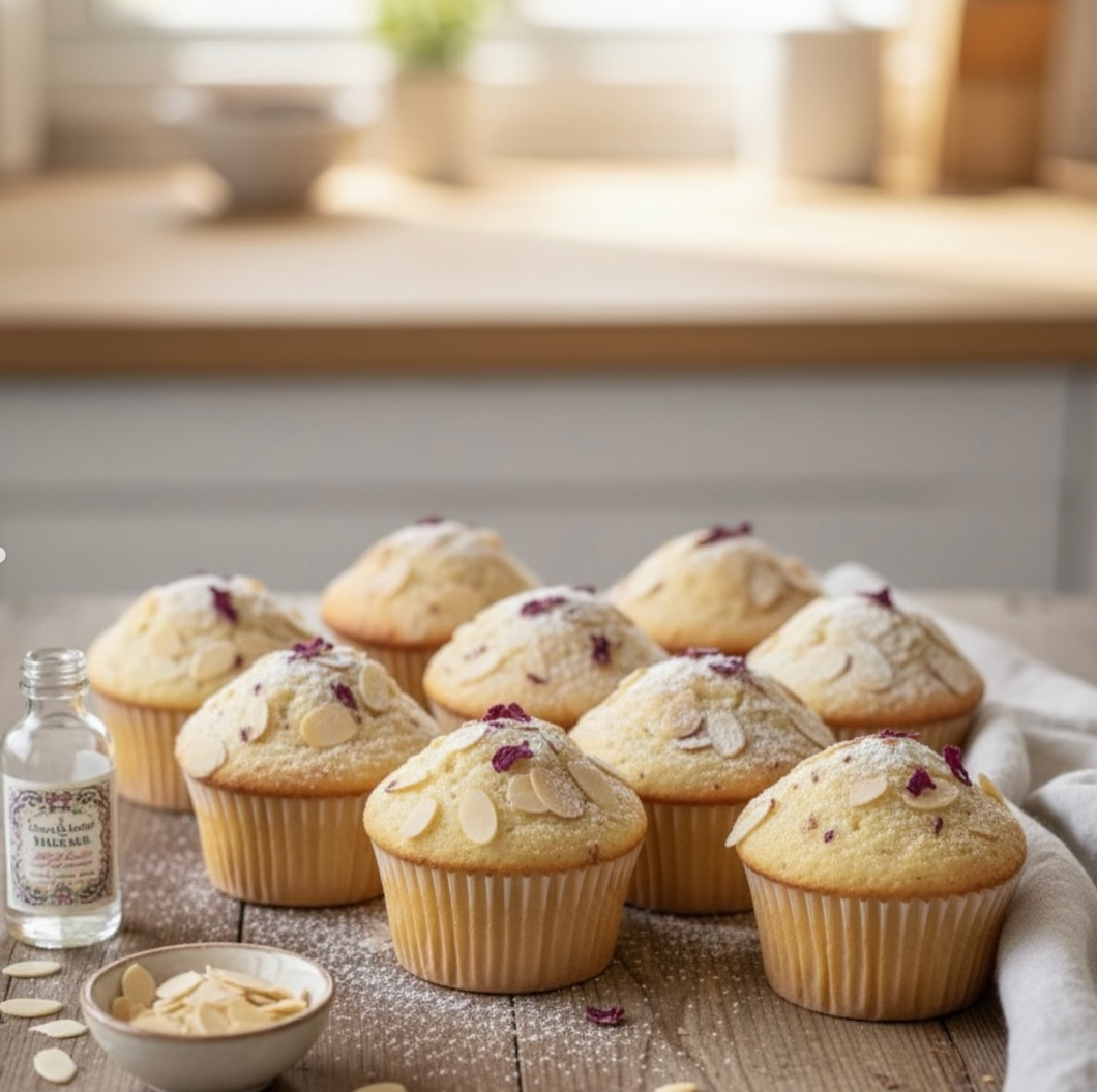 Rosewater Almonds Cupcakes