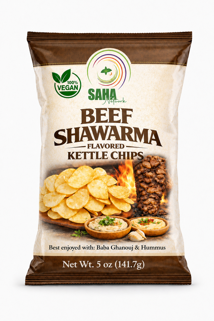 SAHA Vegan Beef Shawarma Kettle Chips